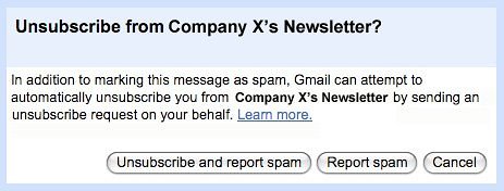 Gmail Unsubscribe Feature