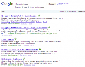  google serp blogger indonesia