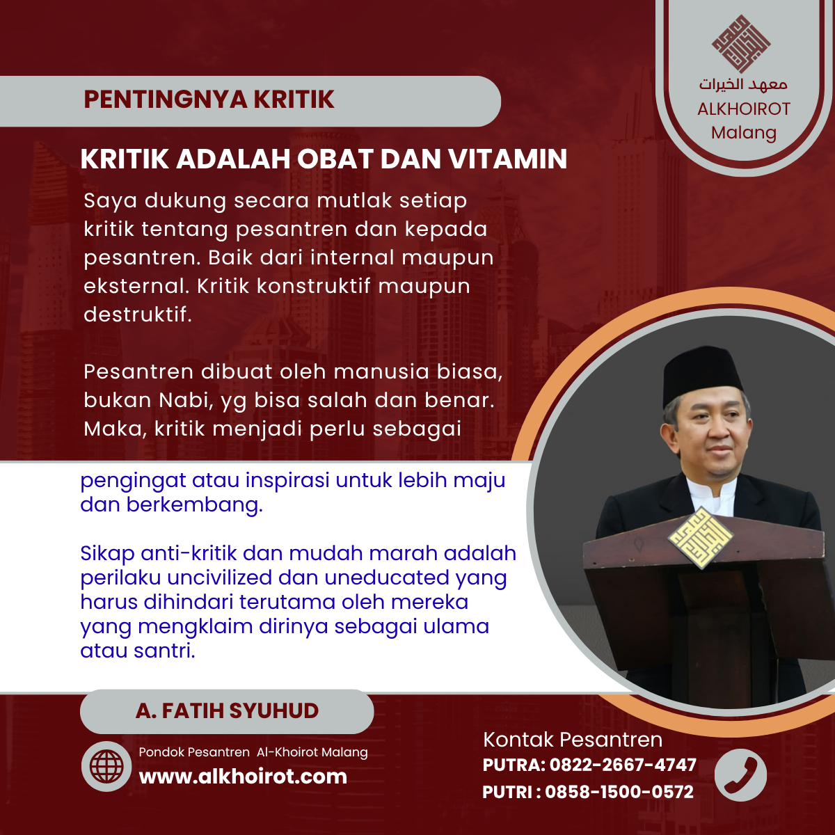 Perlunya kritik untuk Pesantren dan Kyai
